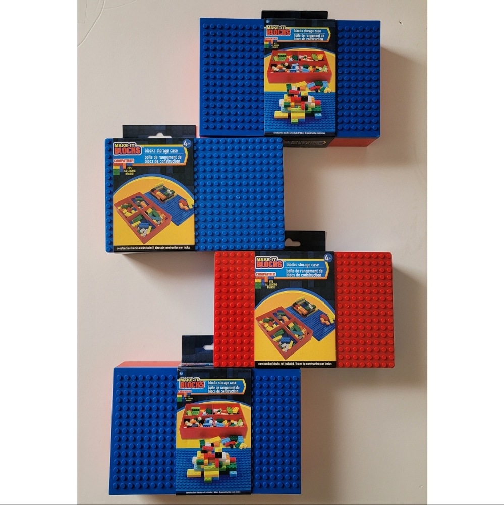 4 Make-It Blocks Compartmentalized Storage Cases
